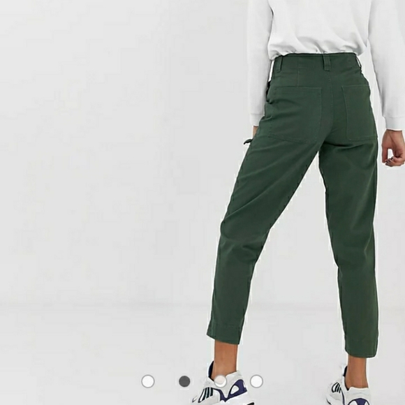 Asos design slim leg combat green pants size 10 - Picture 2 of 8